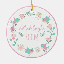 Ornamento Personalizado Floral Para O Quarto De Me