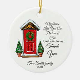 Cerâmica ornamento personalizado para casal de vizinhos - f