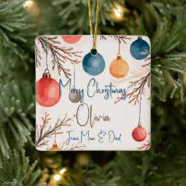 Cerâmica Ornamento Personalizado por Pastel de Natal