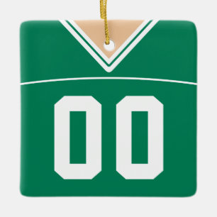 Cerâmica Ornamento Personalizável de Futebol Lacrosse Jers