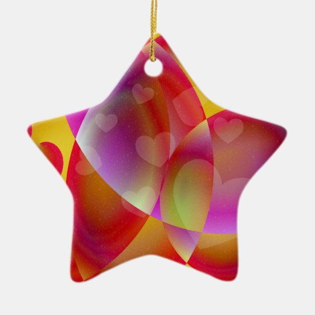 Cerâmica Ornamento por Estrela de Whimsy (Frente)