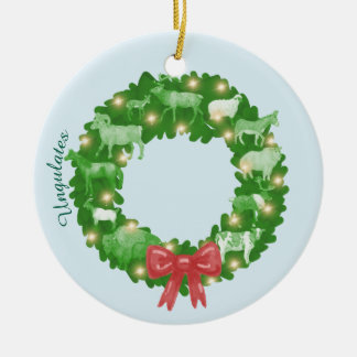 Cerâmica Ornamento por terra de Natal em animais capuzes