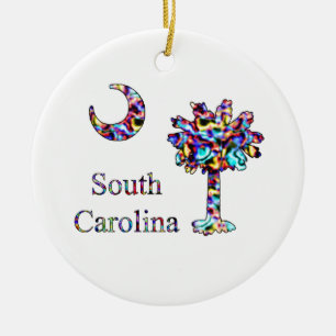 Cerâmica Ornamento psicadélico do Palmetto de Carolina