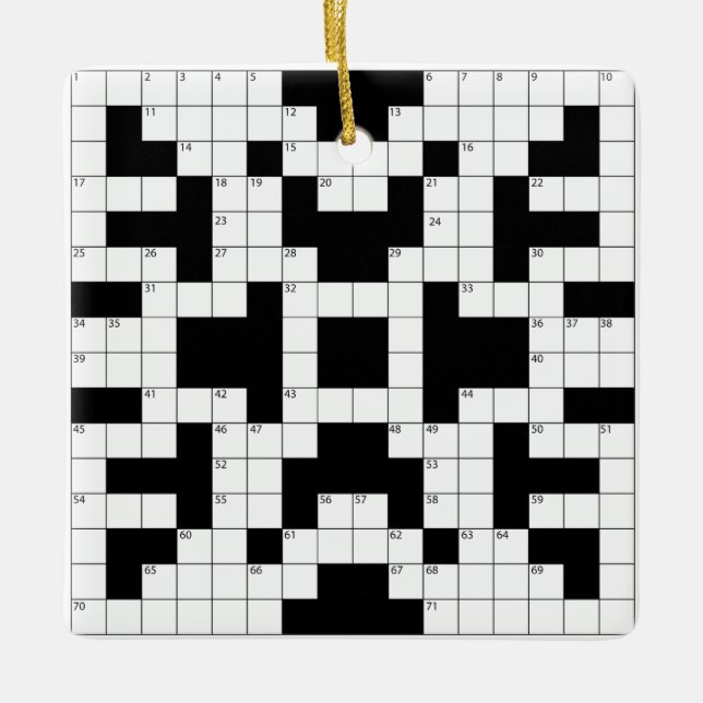 Cerâmica Ornamento Quebra-cabeça de Design de Palavra Cruza (Frente)