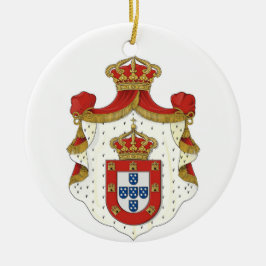 Cerâmica Ornamento Real Casaco de Armas Português