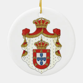 Cerâmica Ornamento Real Casaco de Armas Português