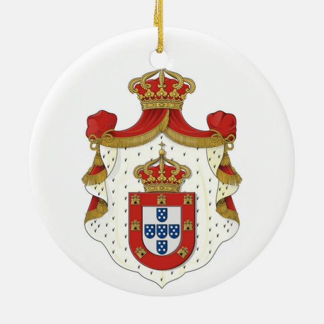 Cerâmica Ornamento Real Casaco de Armas Português (Traseira)