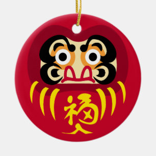Cerâmica Ornamento redondo II de Daruma