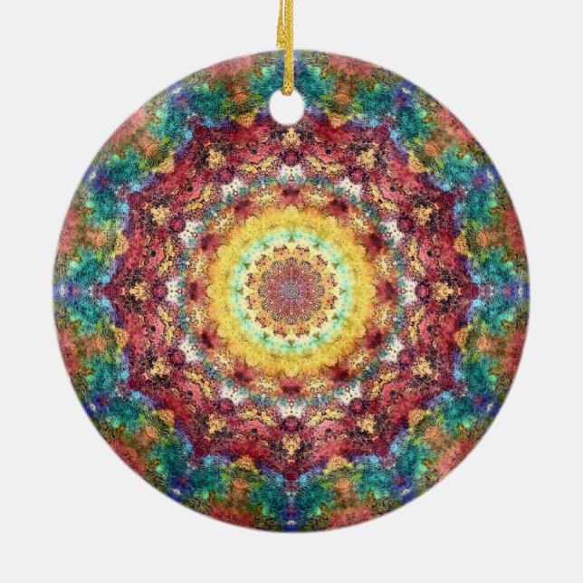 Cerâmica Ornamento rico da mandala de India (Traseira)