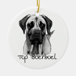 Cerâmica Ornamento superior de Boerboel