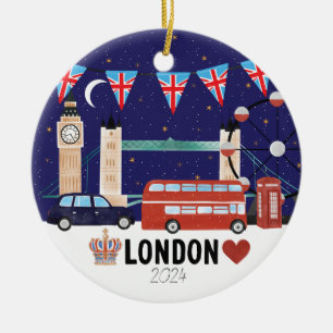 Cerâmica Ornamento Tema de Londres 2024
