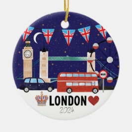 Cerâmica Ornamento Tema de Londres 2024