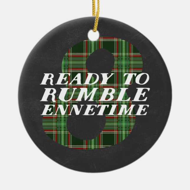 Cerâmica Ornamento temático do Natal engraçado de Enneagram (Frente)