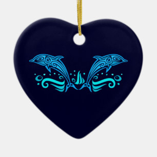 Cerâmica Ornamento tribal de golfinhos