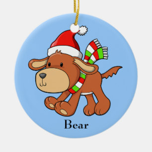 Cerâmica Ornamento "Urso" de Natal