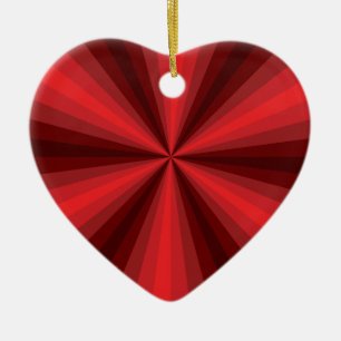 Cerâmica Ornamento Vermelho de Ilusão Óptica