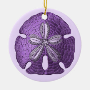 Cerâmica Ornamento violeta do dólar de areia