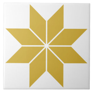Cerâmica Ouro geométrico de azulejo cerâmico vintage, em es