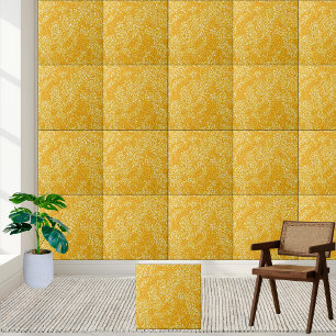 Cerâmica Ouro Padrão Floral Estilo de Azulejo Cerâmico 2