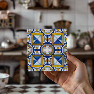 Cerâmica Padrão de Azulejo Acento Autêntico Português em Ca