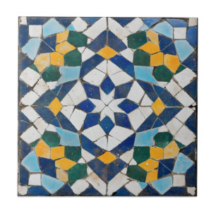 Cerâmica Padrão de Azulejo Azul de Intrato