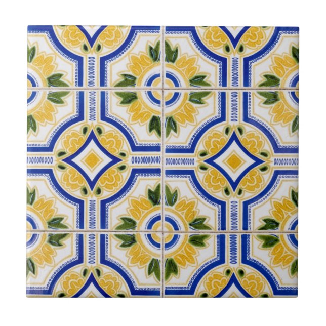 Cerâmica Padrão de azulejo brilhante, Portugal (Frente)