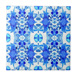 Cerâmica Padrão de Azulejo de cobalto azul e branco