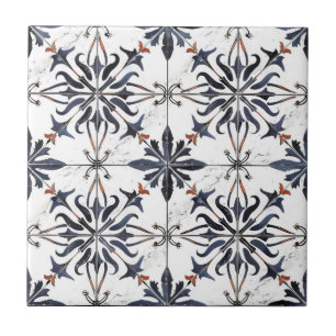 Cerâmica Padrão de Azulejo de Intrato de Vintage