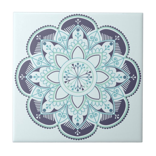 Cerâmica Padrão de Azulejo de Mandala/Marrocos (Frente)