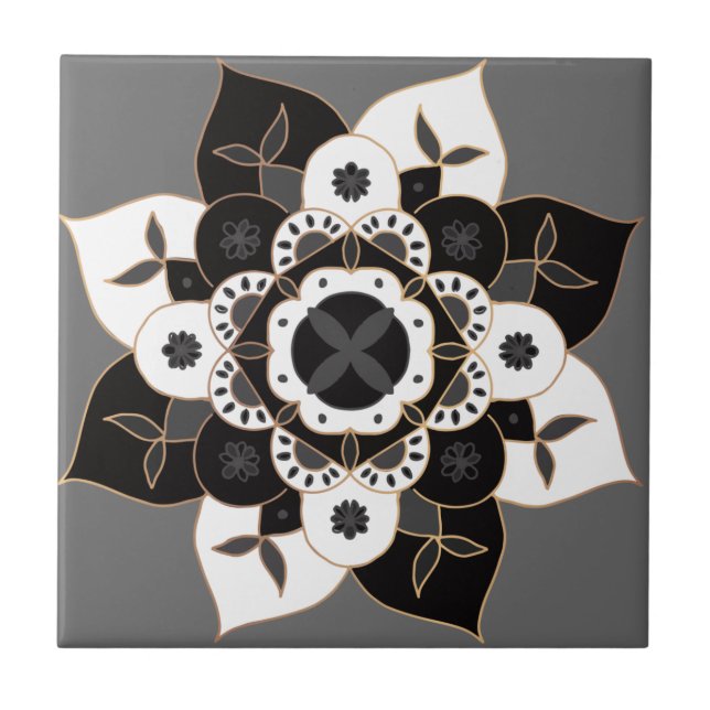 Cerâmica Padrão de Azulejo de Mandala/Marrocos (Frente)