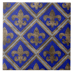 Cerâmica Padrão de azulejo do mosaico Fleur-de-lis