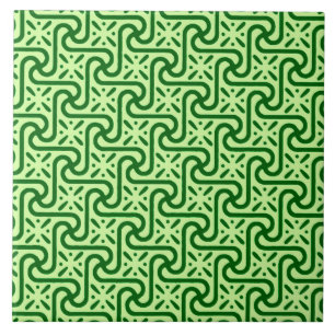 Cerâmica padrão de azulejo egípcio, esmeralda e verde lima