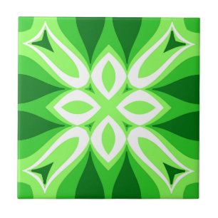 Cerâmica Padrão de Azulejo Geométrico Moderno Emerald Green