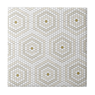 Cerâmica Padrão de Azulejo hexagônico do Cream & Beige Hexa
