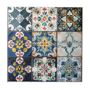 Cerâmica Padrão de Azulejo italiano Snall Blue