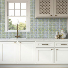 Cerâmica Padrão de Azulejo Majólica Azul de Limão Italiano