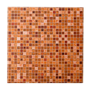 Cerâmica Padrão de Azulejo Mosaico 'Aquoso' Tons de Cobre B