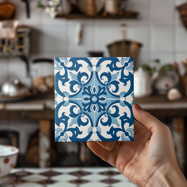 Cerâmica Padrão de estilo Azulejo Fleur De Lis (Criador carregado)