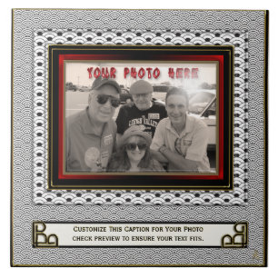 Cerâmica Padrão de Shell Japonês + Azulejo de Foto (Persona