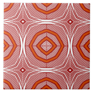 Cerâmica Padrão geométrico de cor vermelha viva, azulejo ce