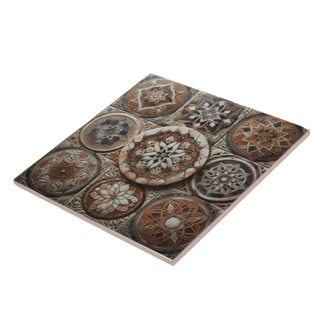 Cerâmica Padrões de mosaicos vibrantes do Azulejo (Lateral)
