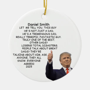 Cerâmica Pai de Natal Dando Presente Engraçado Ornamento de
