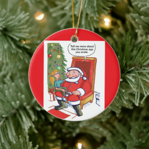 Cerâmica Parceiros de negócios de Natal ornamento redondo d