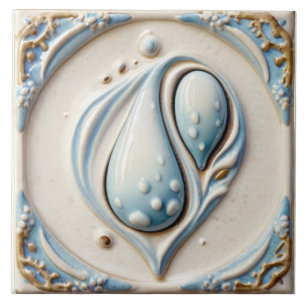 Cerâmica Pastel Azul e Água Branca Cai Azulejo de Banheiro
