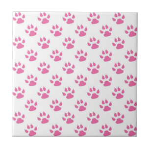 Cerâmica Pata de gatinho rosa imprime azulejo cerâmico