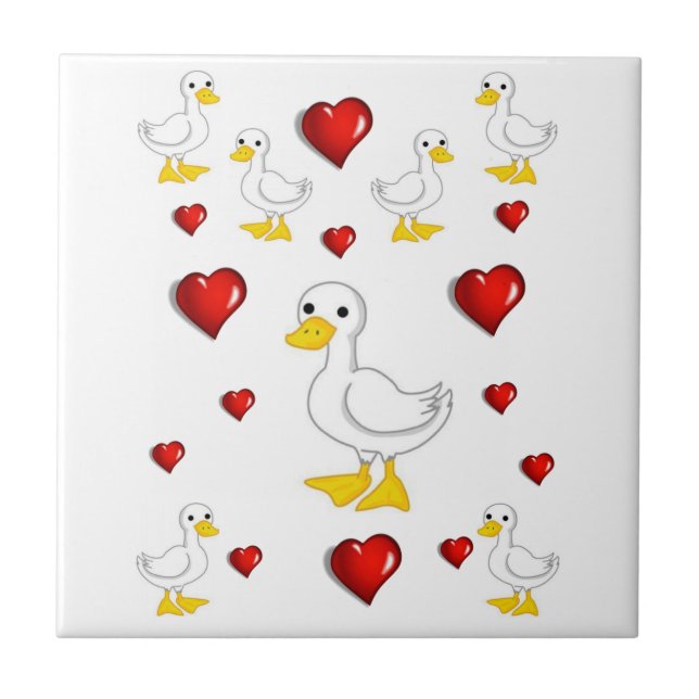 Cerâmica Pato de Azulejo cerâmico (Frente)