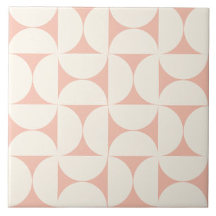 Cerâmica Peach Azulejo de Semi Geométricos Modernos