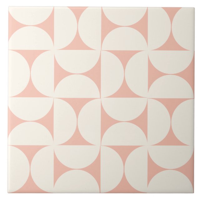 Cerâmica Peach Azulejo de Semi Geométricos Modernos (Frente)