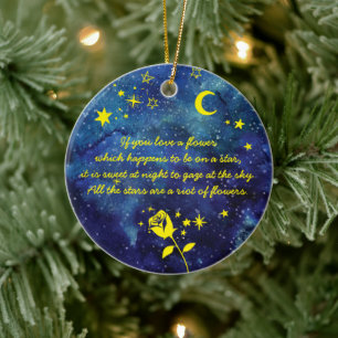 Cerâmica Pequenas Estrelas e ornamento personalizado de nom