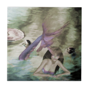 Cerâmica Pequeno Azulejo de Sereia